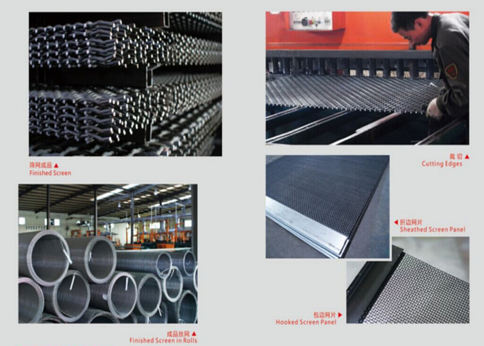 Quarry  Steel Screen Mesh 1-5mm Anti - Pegging Poly Strip Higher Production Rates 1